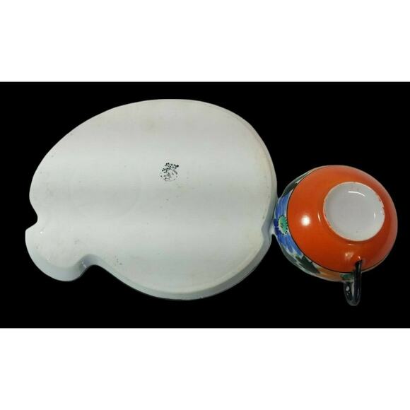 Gold Castle Chikusa Lusterwear Snack Plate and Tea Cup Hand Painted Japan - Picture 5 of 6